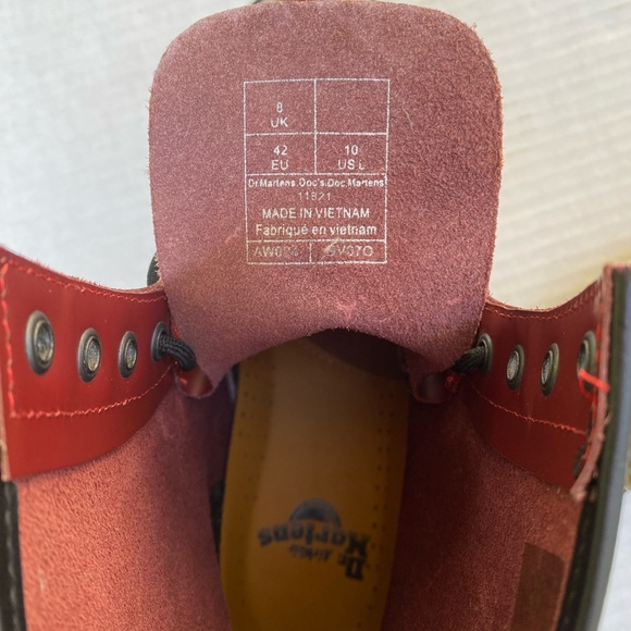 Dr Martens 1460 Smooth Leather Cherry Red size 42 mens 8 women's 9.5 - Picture 4 of 16